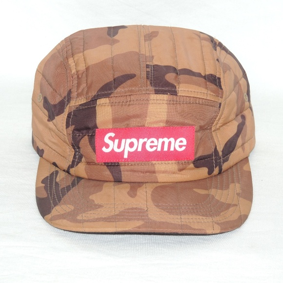 Supreme Other - Supreme 5 Panel Camo Hat Ones Size Quilted Polyester Brown Toffee